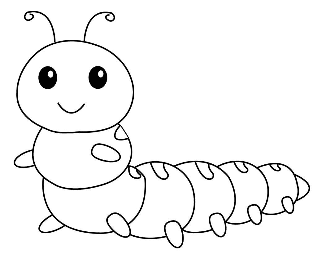 Caterpillar Free Coloring Page
