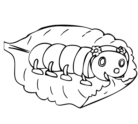 Caterpillar para imprimir desde Worm