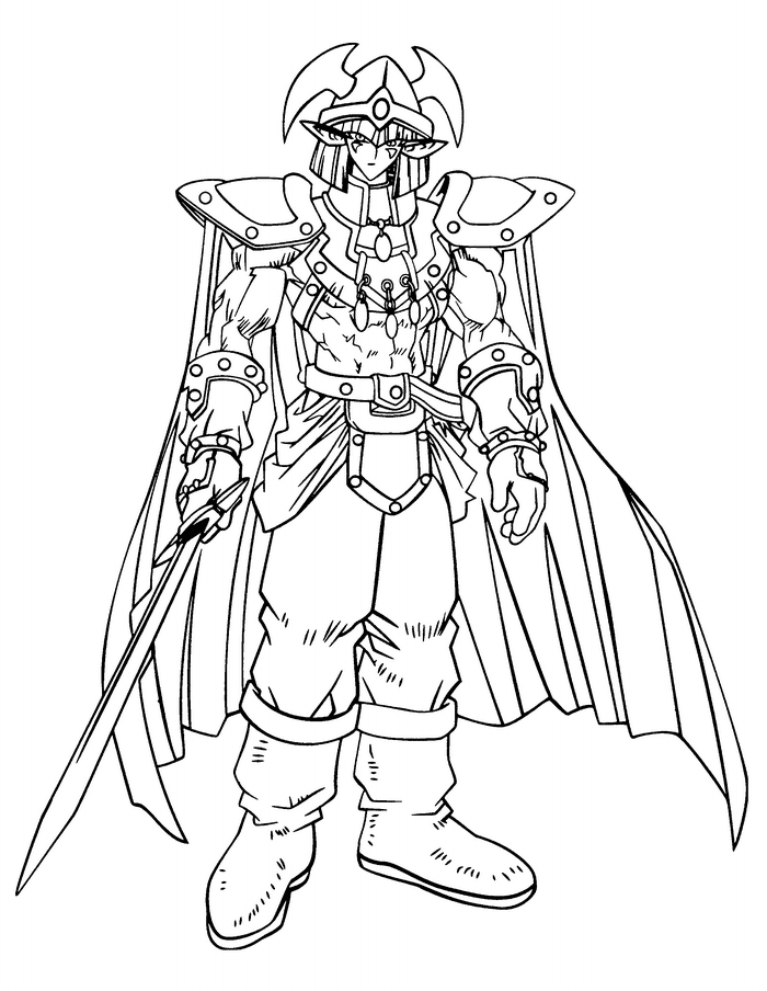 Personaje con espada de Yu-Gi-Oh