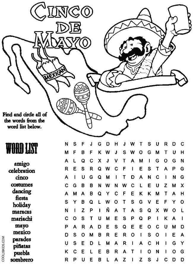 Cinco de Mayo for Kids Coloring Pages