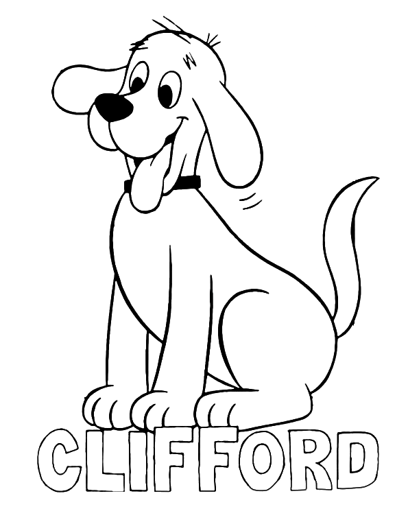Clifford Birthday Coloring Pages