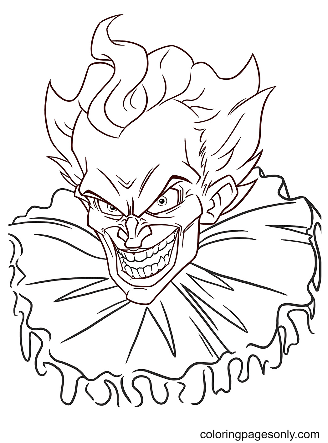 Clown Pennywise Printable Coloring Page