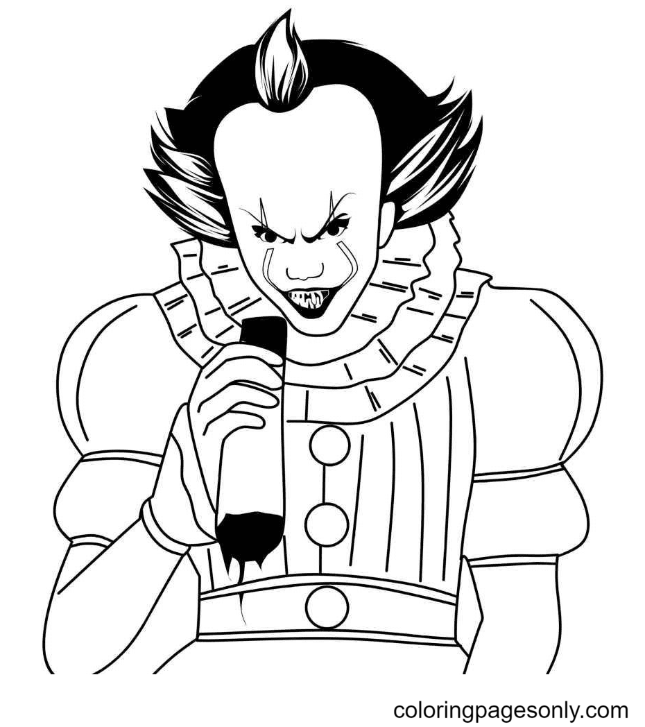 Clown Pennywise de It Coloring Page