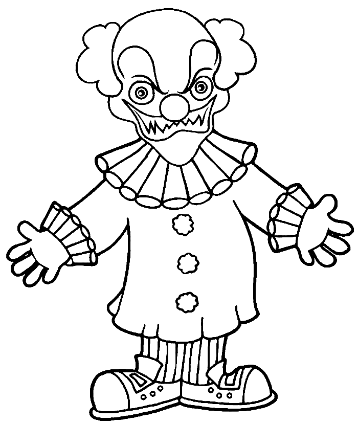 Clown Pennywise Kleurplaat