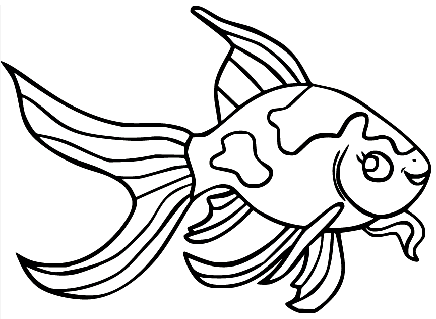 Comet Goldfish Coloring Page