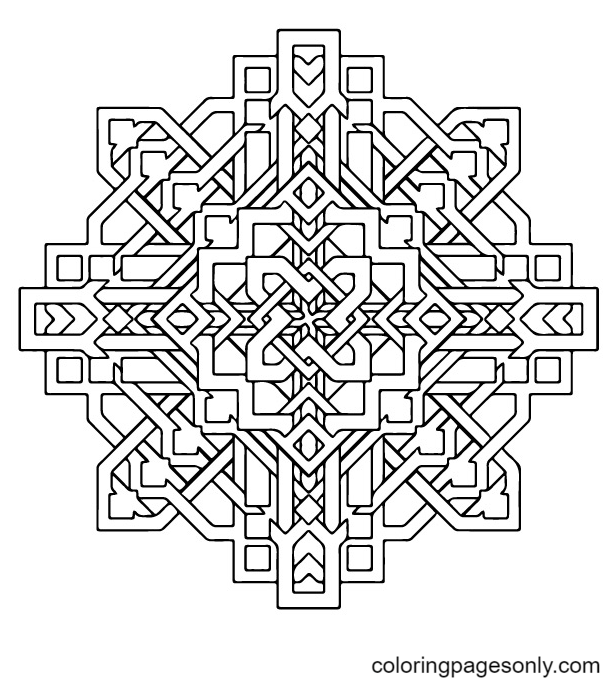 Complex Geometric Coloring Pages