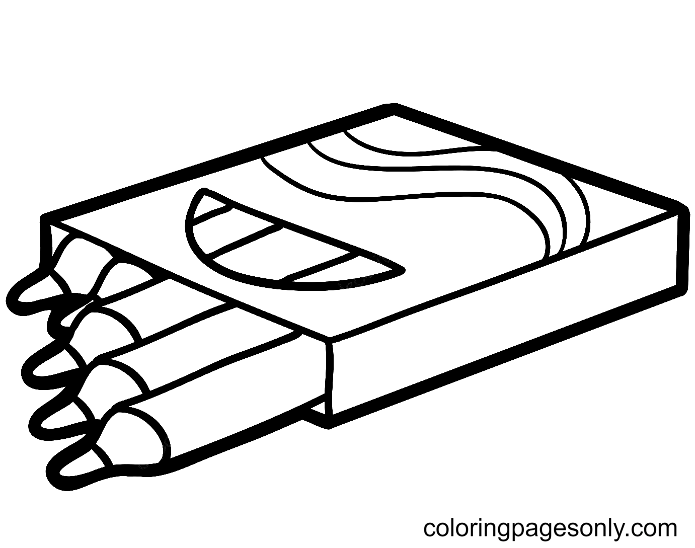 Crayons Box for Children Coloring Page