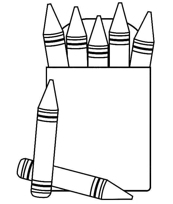 Crayons Box to Print Coloring Pages
