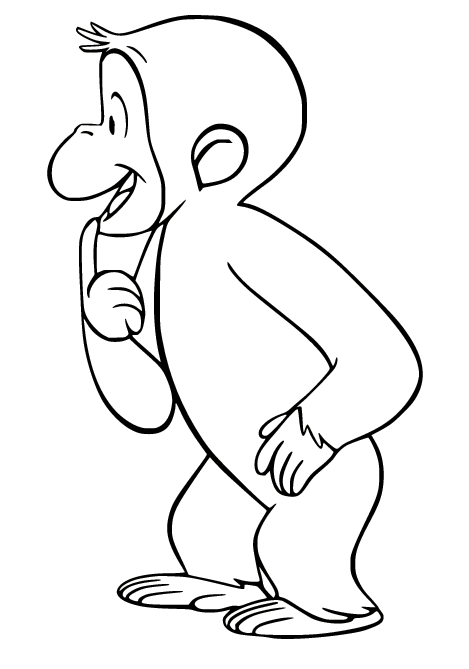 Curious George Very Curious Coloring Page