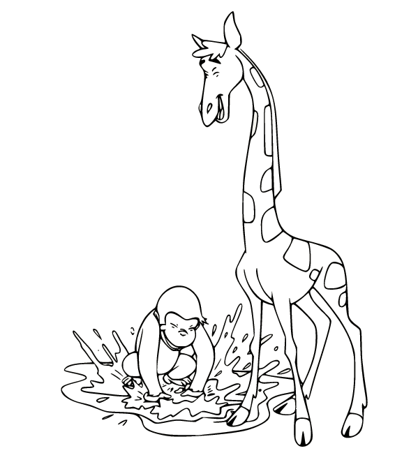 Curious George en Giraffe van Curious George