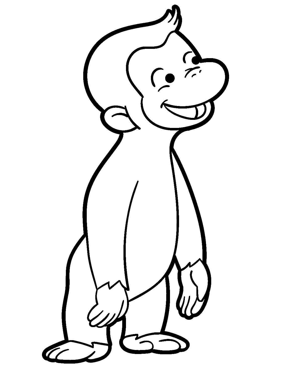 Curious George Coloring Page