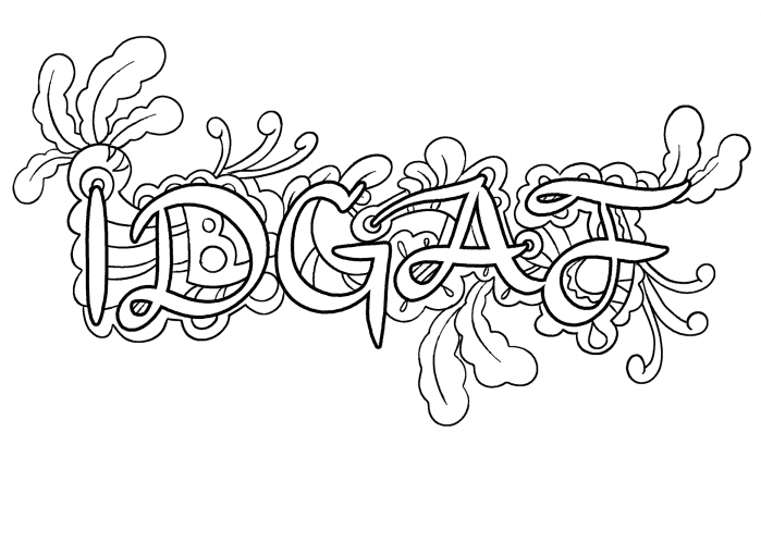 Curse Word Adult Coloring Page