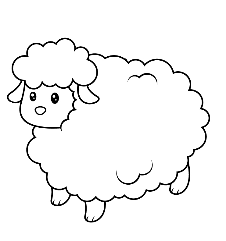 Cute Baby Sheep Coloring Pages