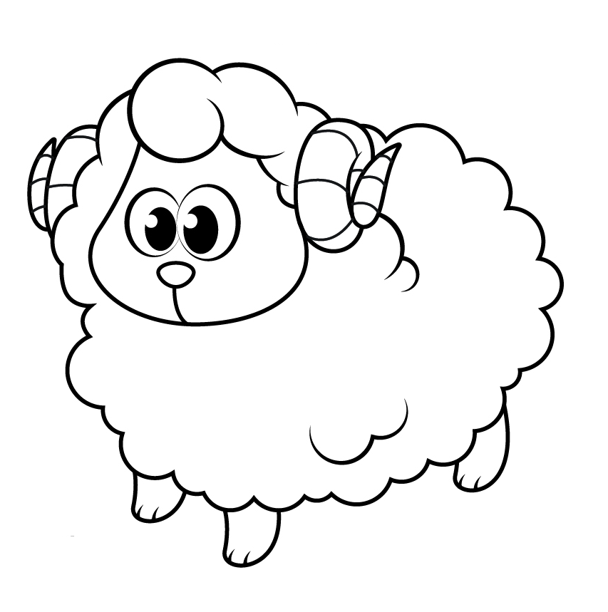 cute ram drawing