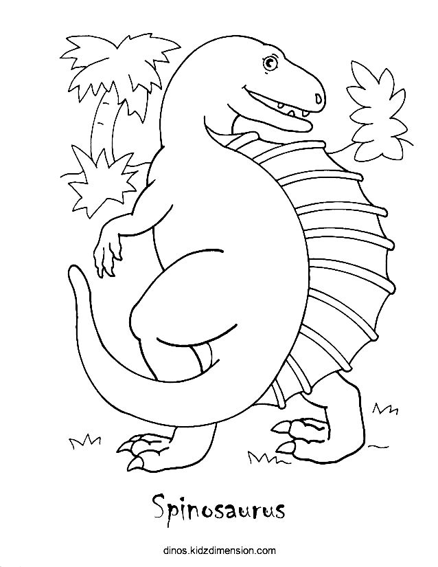 Cute Spinosaurus Coloring Pages