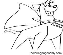 Dibujos para colorear de la liga de las supermascotas de DC