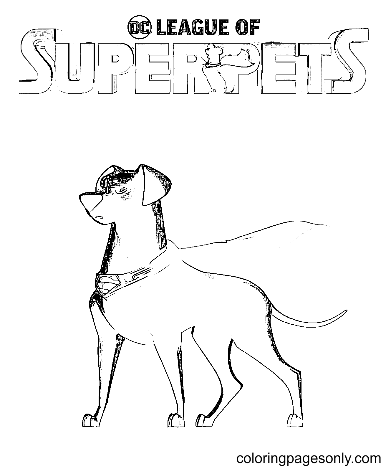 DC League of Super Pets Coloring Page