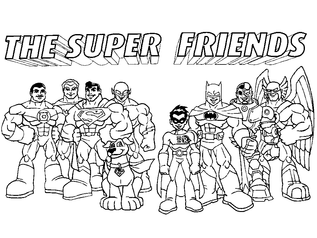DC Super Amigos Página Para Colorear