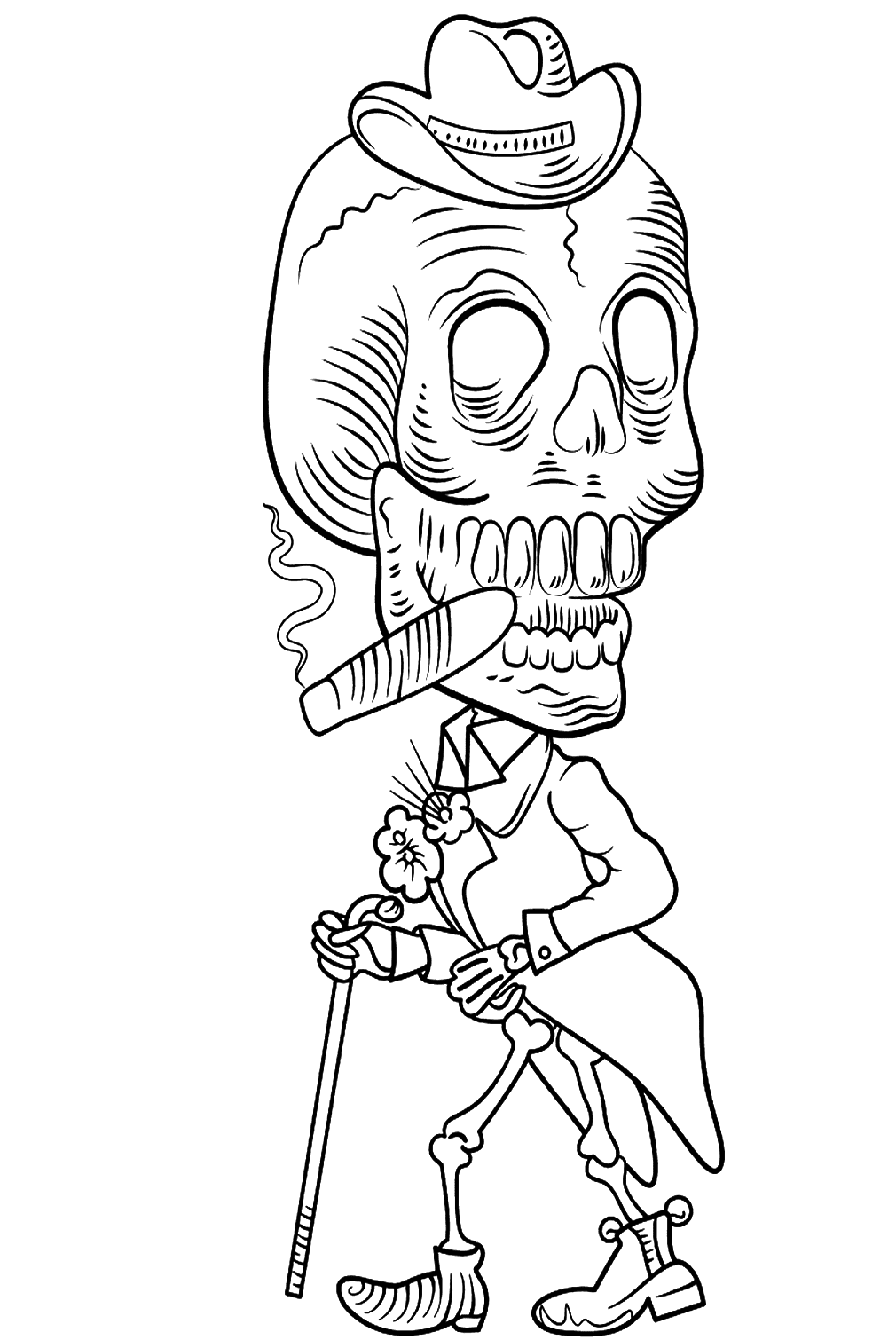Esqueleto del Día de los Muertos del Día de los Muertos