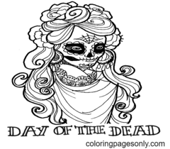 Dia dos Mortos para colorir