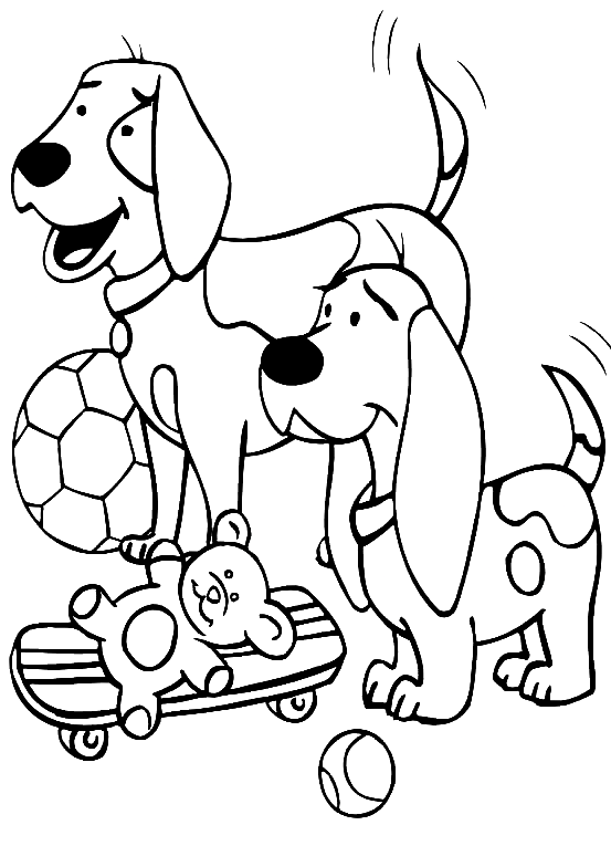 Cães e brinquedos de Clifford