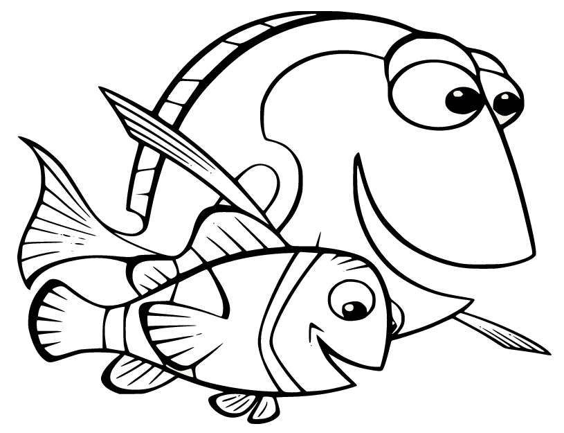 Dory And Marlin Finding Nemo Coloring Pages Finding Nemo Coloring Pages Coloring Pages For 