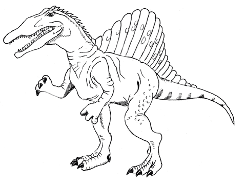 Spinosaurus tekenen van Spinosaurus
