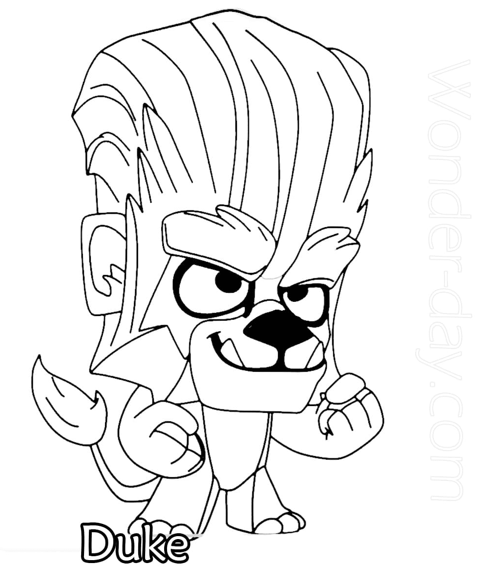 Duke Zooba Coloring Pages