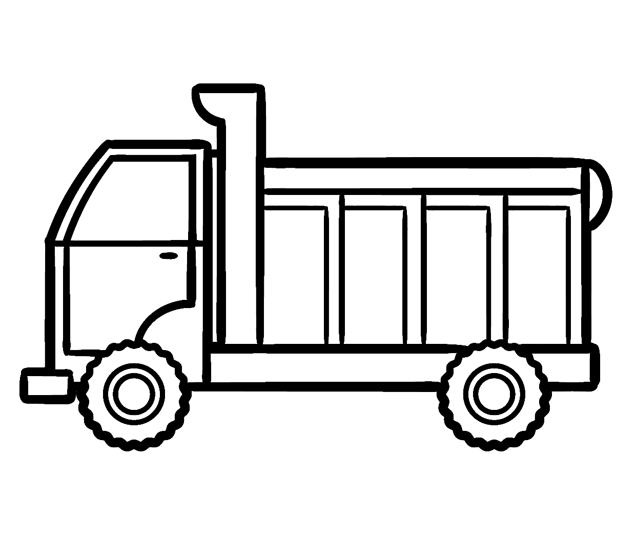 Dump Truck For Kids Coloring Page