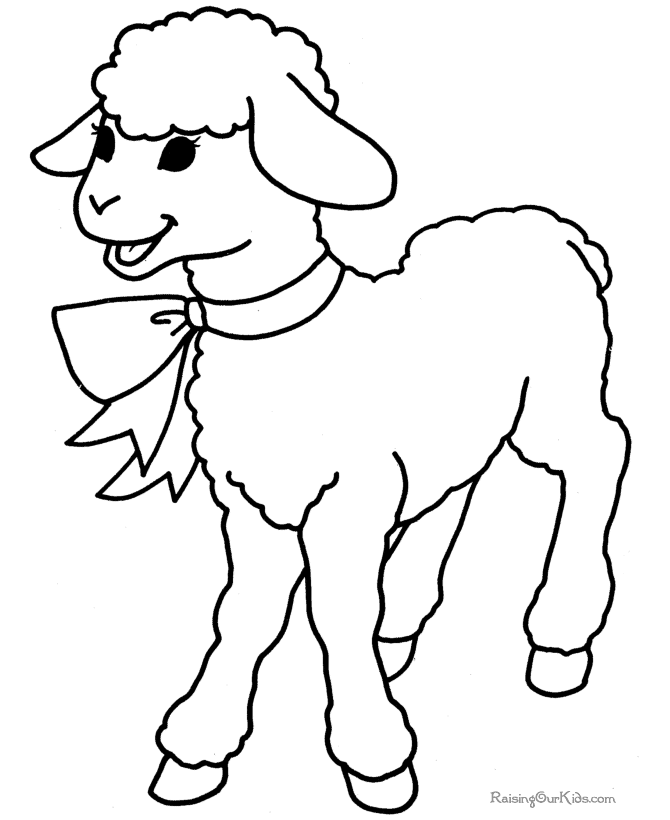 Easter Lamb Coloring Page