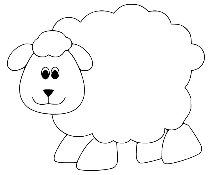 Coloriage mouton mignon facile