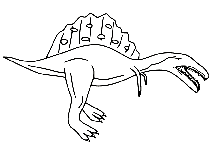 Easy Spinosaurus Coloring Page