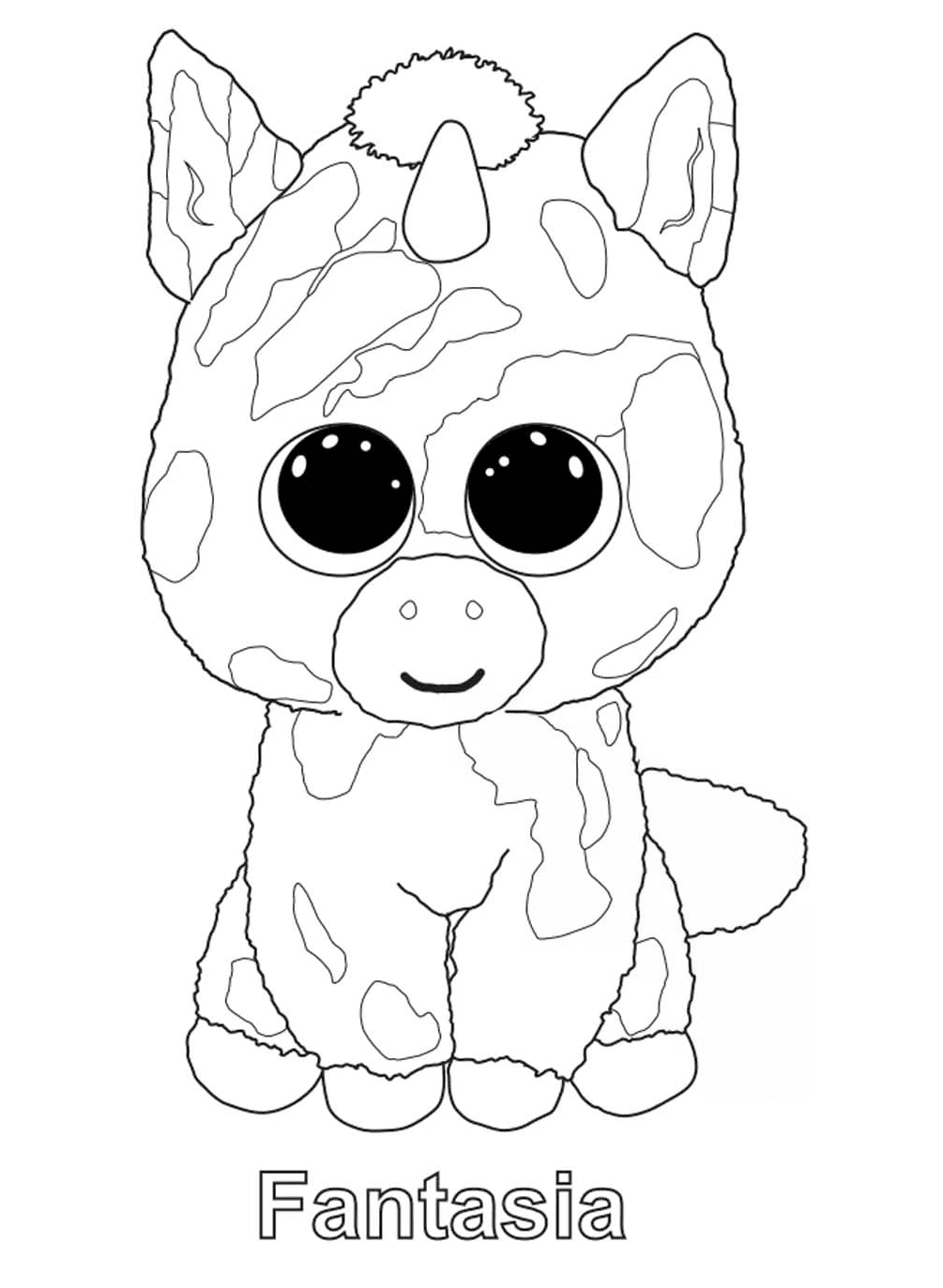 Fantasia Beanie Boos Coloring Page