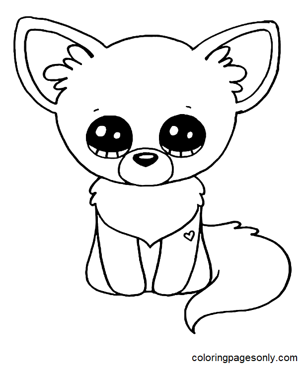 Fennec Fox Beanie Boos Coloring Pages