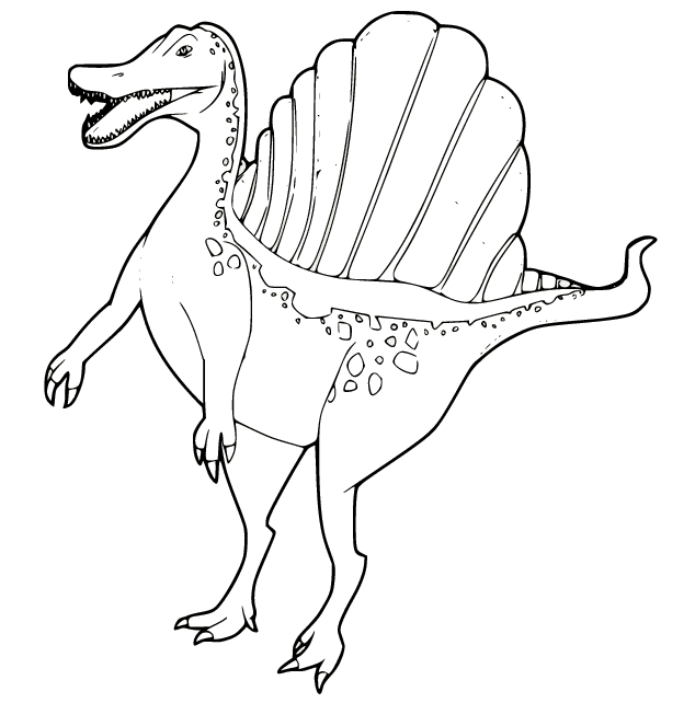 Spinosaurus Página Para Colorear Feroz