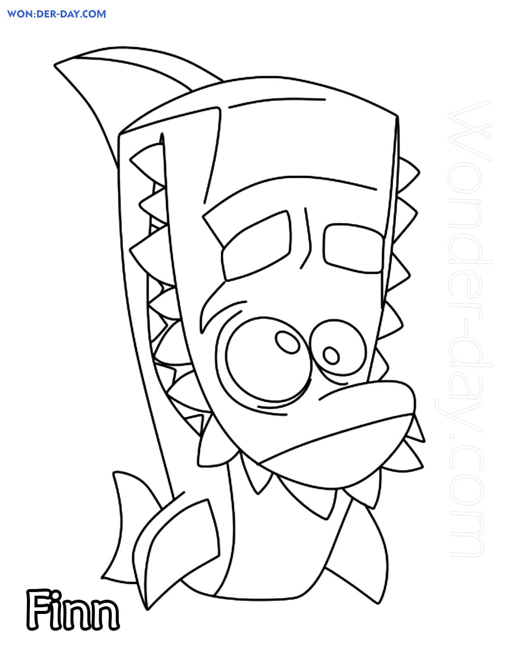Finn Zooba Coloring Page