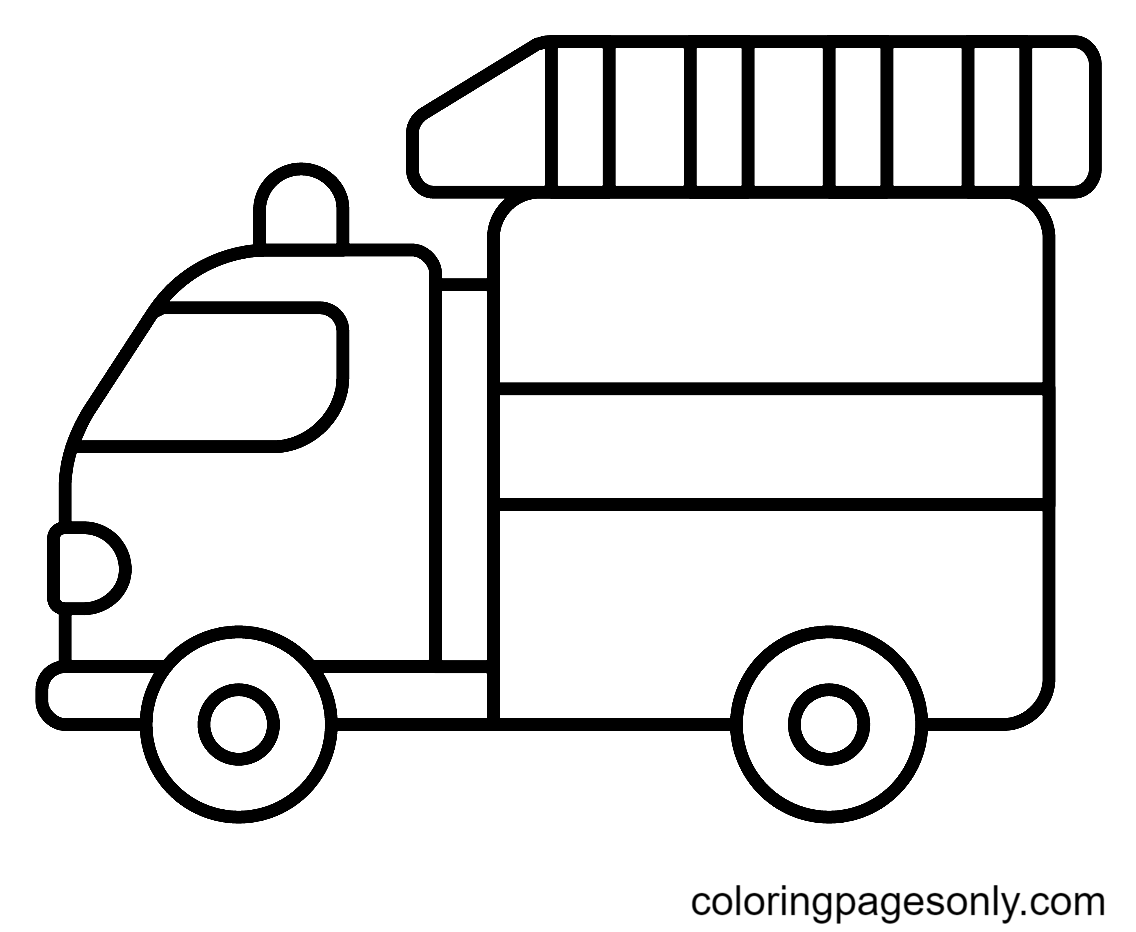 Fire Engine to Print Coloring Pages
