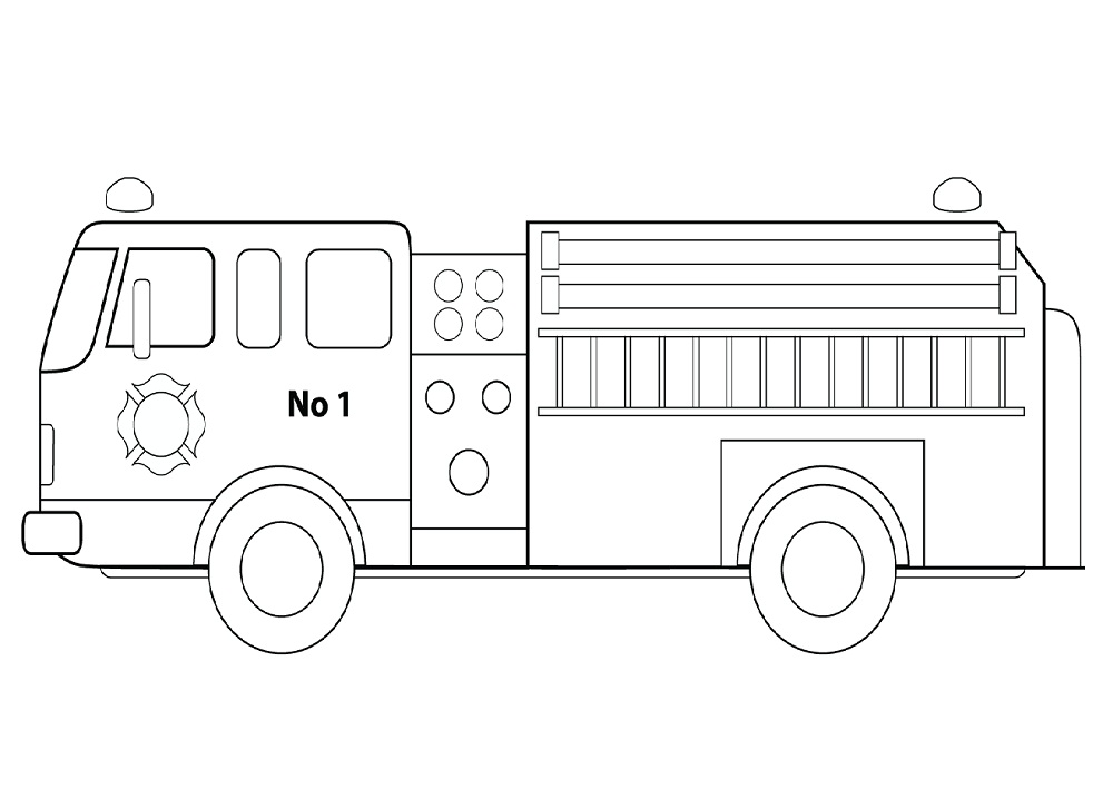 Fire Engine Coloring Pages