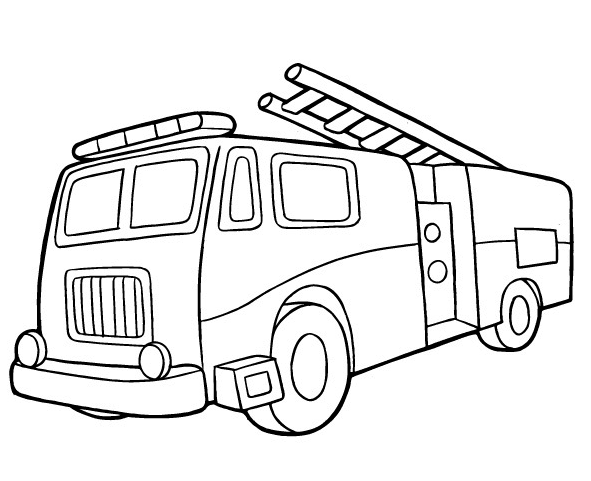 Feuerwehrauto kostenlos zum Ausdrucken von Fire Truck