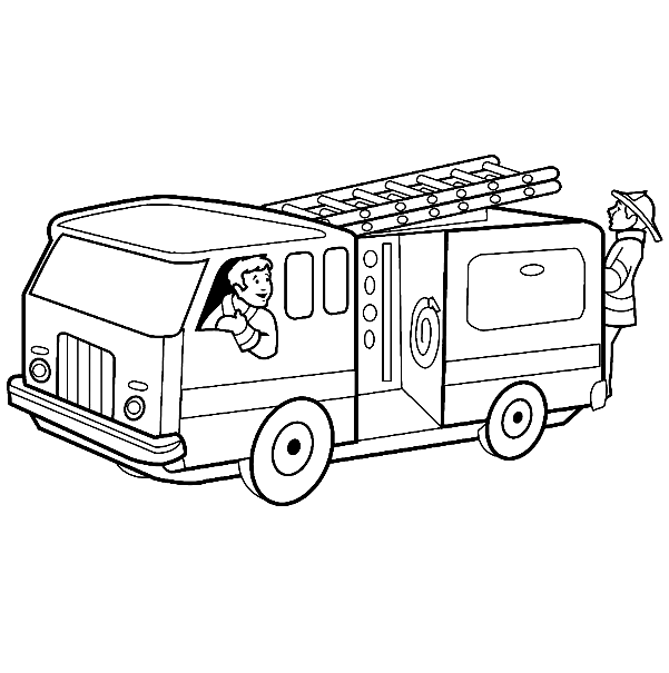 Fire Truck Images Coloring Pages