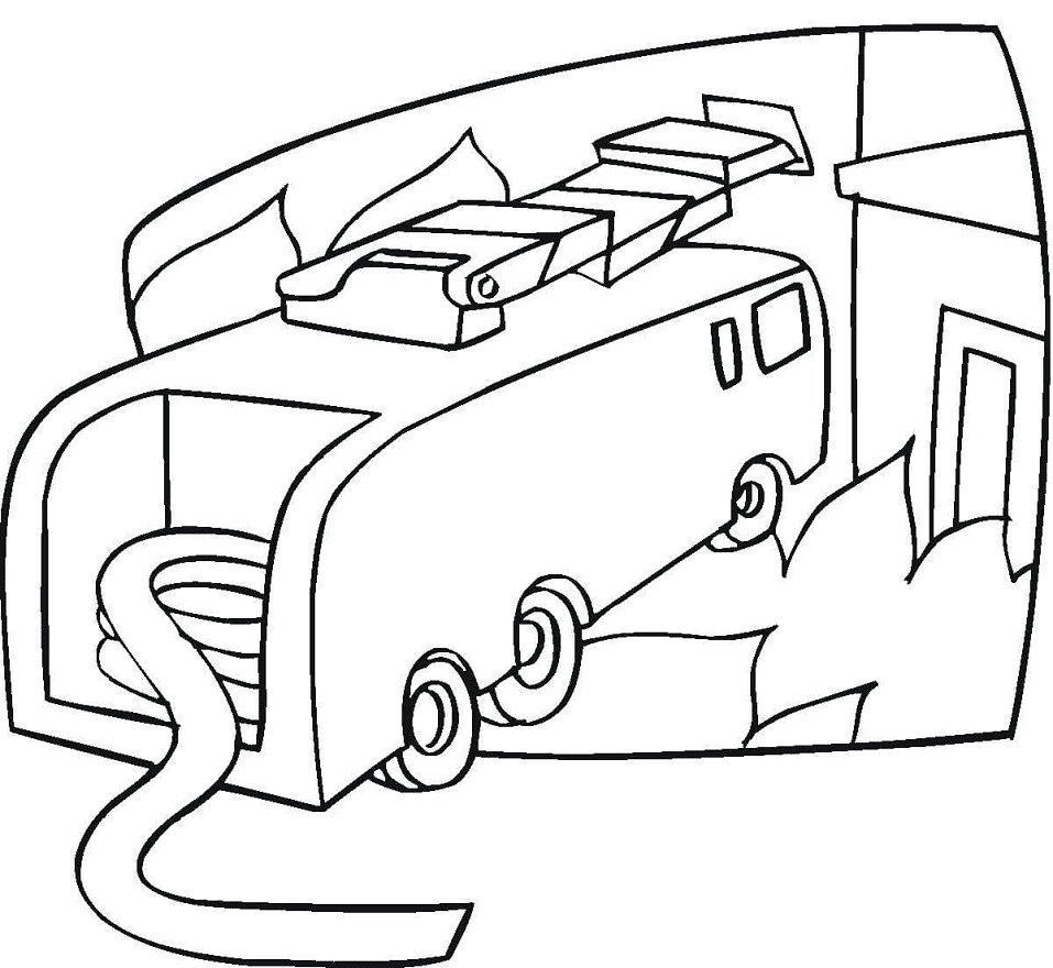 Fire Truck Is Ready Coloring Pages