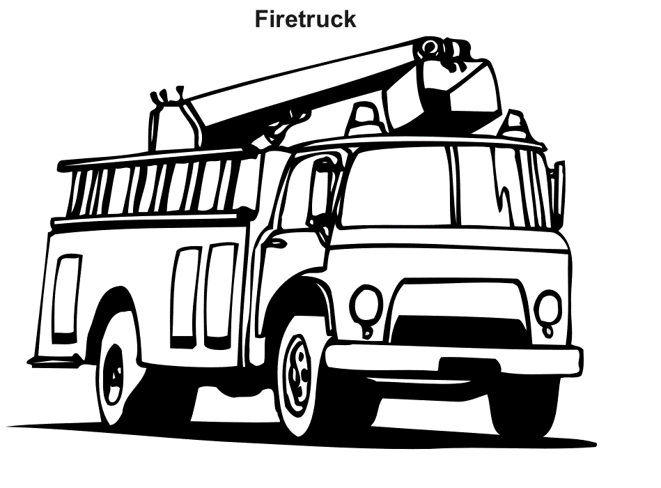 Fire Truck Photos Coloring Page