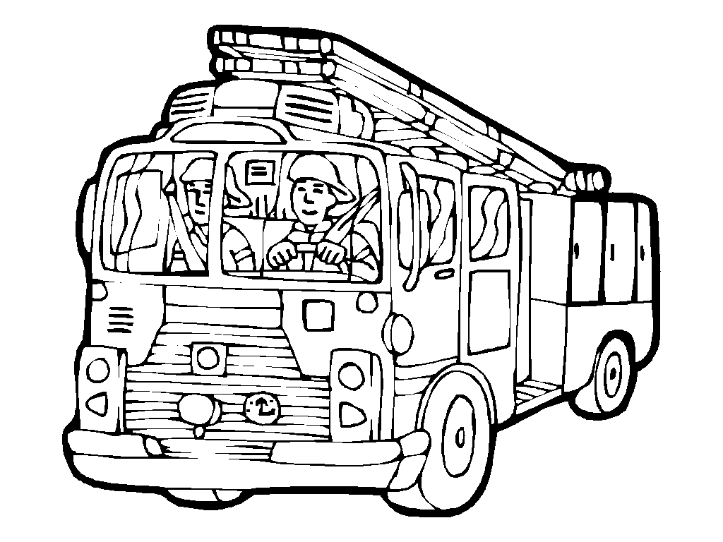 Fire Truck Pictures Coloring Page
