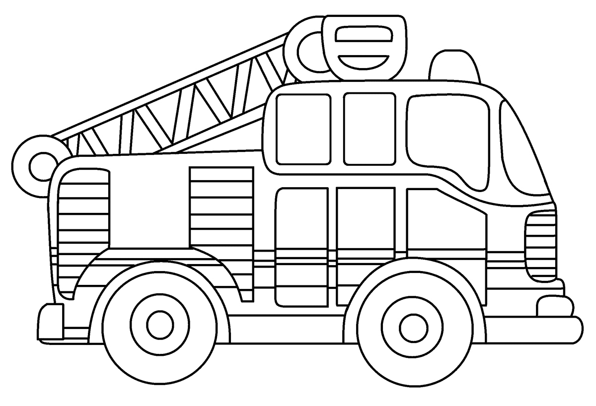 Caminhão de bombeiros para imprimir do caminhão de bombeiros