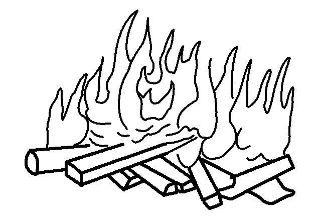حريق صفحة التلوين للأطفال