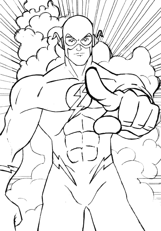 Flash Free Coloring Page