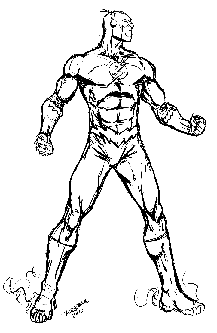 Coloriage super-héros flash