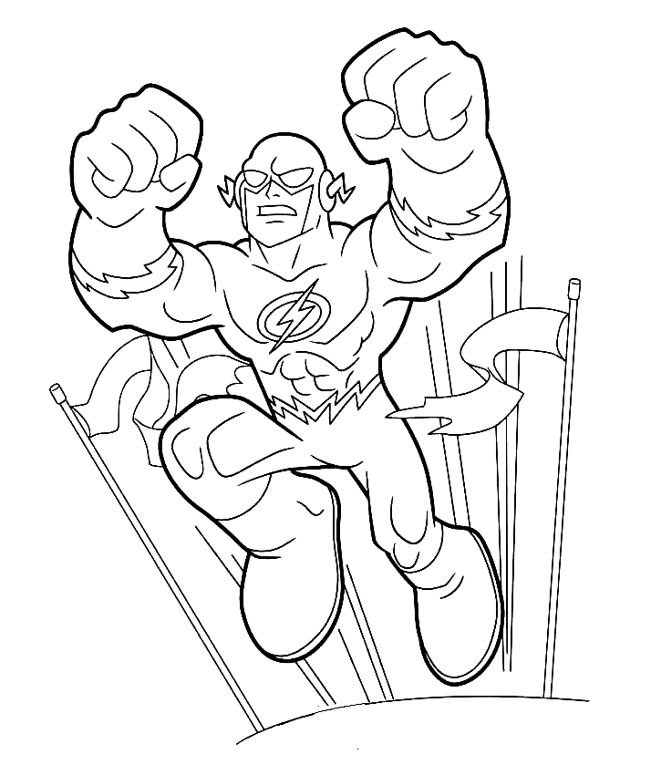 Flash Win Coloring Pages