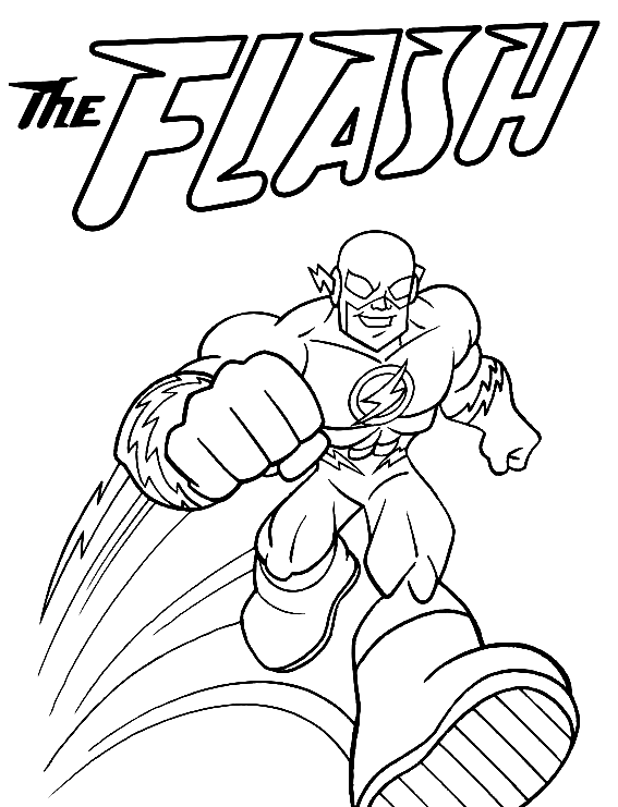 Página para colorir Flash