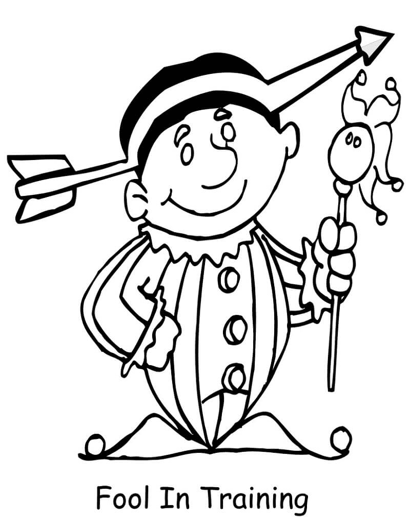Fool in Trainning Coloring Page